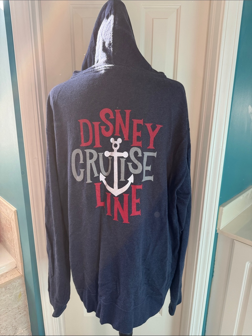 Retired! Disney Cruise Line Navy Full Zip Hoodie